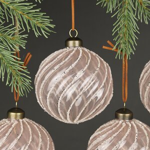 Елочные шары La Vicomtesse 10 см, 4 шт, стекло Winter Deco фото 2