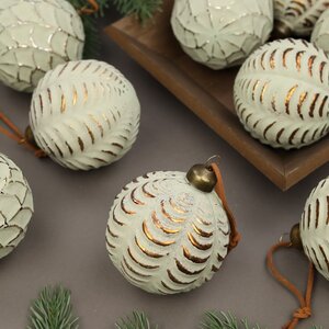Елочные шары Sabio Dorado 8 см, 10 шт, стекло, уцененные Winter Deco фото 4