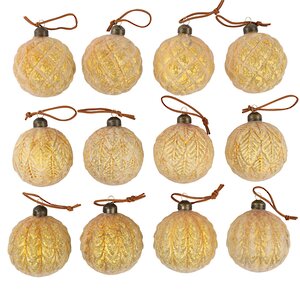 Елочные шары Roi Soleil 8 см, 12 шт, стекло Winter Deco фото 6