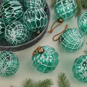 Елочные шары Emerald Hommage 8 см, 11 шт, стекло, уцененные Winter Deco фото 4