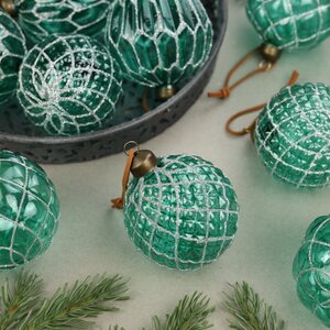 Елочные шары Emerald Hommage 8 см, 11 шт, стекло, уцененные Winter Deco фото 5