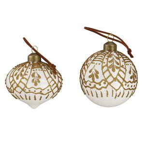 Елочные шары Lucretia 8 см, 12 шт, стекло Winter Deco фото 6