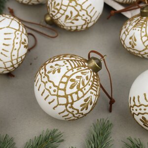 Елочные шары Lucretia 8 см, 12 шт, стекло Winter Deco фото 2
