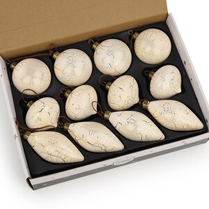 Елочные шары Ceres Framme 8-12 см, 12 шт, стекло Winter Deco фото 8