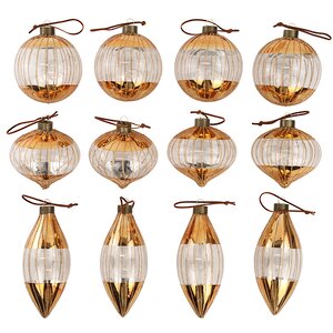 Елочные шары Vincitore Sole 10-15 см, 12 шт, стекло Winter Deco фото 6