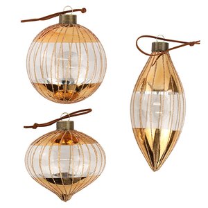 Елочные шары Vincitore Sole 10-15 см, 12 шт, стекло Winter Deco фото 7