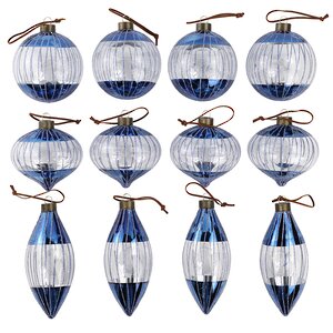 Набор стеклянных шаров Vincitore Luna 10-15 см, 12 шт Winter Deco фото 5