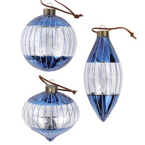 Елочные шары Vincitore Luna 10-15 см, 12 шт, стекло Winter Deco фото 7