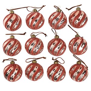 Елочные шары Де ла Марне 8 см, 12 шт, стекло Winter Deco фото 4