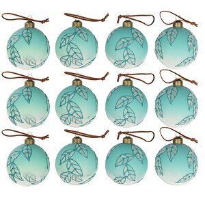 Набор стеклянных шаров Feuilles de Tiffany 8 см, 12 шт Winter Deco фото 3