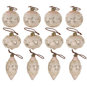 Набор стеклянных шаров Madame de Verneville 8-12 см, 12 шт Winter Deco фото 4