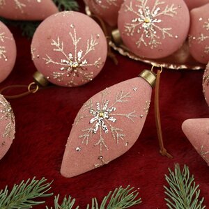 Елочные шары Fiocchi Velluto 8-12 см, 12 шт, стекло Winter Deco фото 4