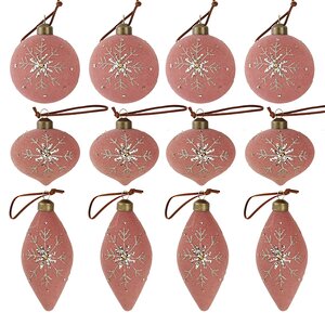 Елочные шары Fiocchi Velluto 8-12 см, 12 шт, стекло Winter Deco фото 6
