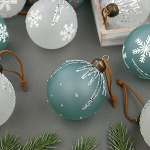 Набор стеклянных шаров Зимний Роттердам 8 см, 12 шт Winter Deco фото 6