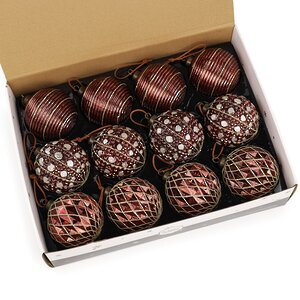 Елочные шары Монморанси 10 см, 12 шт, стекло Winter Deco фото 8