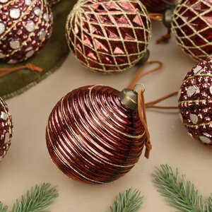 Елочные шары Монморанси 10 см, 12 шт, стекло Winter Deco фото 5