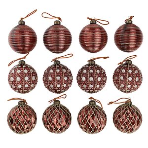 Елочные шары Монморанси 10 см, 12 шт, стекло Winter Deco фото 6