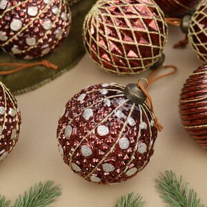 Елочные шары Монморанси 10 см, 12 шт, стекло Winter Deco фото 4