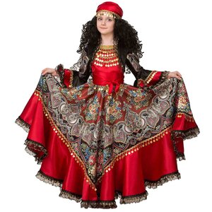 Карнавальный костюм Цыганка Сэра, рост 128 см Батик фото 1