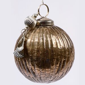 Винтажный шар Лунная Долина, 10 см, золотисто-коричневый, стекло Kaemingk фото 1