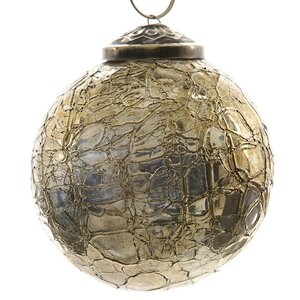 Винтажный шар Античное Золото 10 см, стекло Kaemingk фото 1