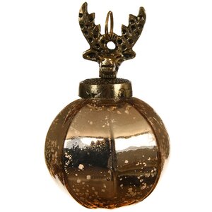 Винтажный елочный шар Дирбрунн 12*7.5 см золотой, стекло Kaemingk фото 1