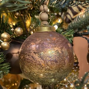 Винтажный елочный шар Грюйер 10 см, стекло