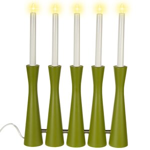 Светильник-горка Midja 40*30 см оливковый, 5 светодиодных свечей Star Trading фото 3