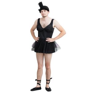 Взрослый карнавальный костюм Черный лебедь, 52-54 размер