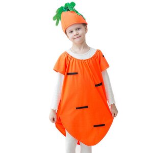 Карнавальный костюм Морковка, рост 122-134 см