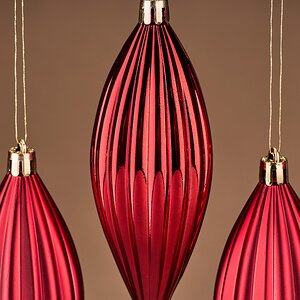 Набор елочных игрушек Сосульки Canaletto - Красный 13 см, 4 шт, пластик Winter Deco фото 2