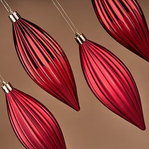 Набор елочных игрушек Сосульки Canaletto - Красный 13 см, 4 шт, пластик Winter Deco фото 5