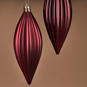 Набор елочных игрушек Сосульки Canaletto - Бордовый 13 см, 4 шт, пластик Winter Deco фото 5