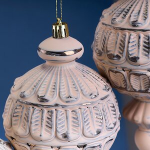 Елочная игрушка Palazzo: Винтажный розовый 16 см, 3 шт, пластик, подвеска Winter Deco фото 2