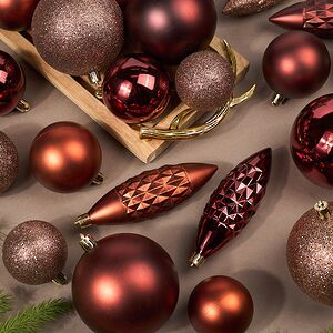 Набор пластиковых шаров Charmic - Оранжевый Закат 5-12 см, 31 шт Winter Deco фото 6