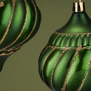 Пластиковые шары Луковки Verde Ramona 10 см, 2 шт Winter Deco фото 2