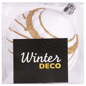 Елочная игрушка Blanco Ramona 14 см белая, пластик Winter Deco фото 3