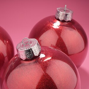 Елочные ПЭТ шары Альбертин - Гранатовый браслет 15 см, 3 шт Winter Deco фото 4