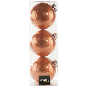 Елочные ПЭТ шары Albertine - Bronze Sunset 15 см, 3 шт Winter Deco фото 3