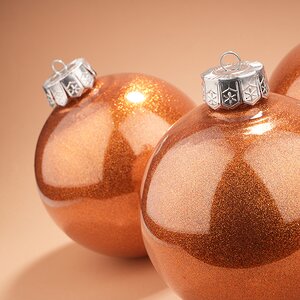 Елочные ПЭТ шары Albertine - Bronze Sunset 15 см, 3 шт Winter Deco фото 4