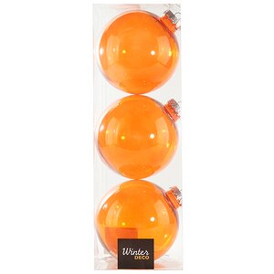 Елочные ПЭТ шары Albertine - Flaming Sky 15 см 3 шт Winter Deco фото 3