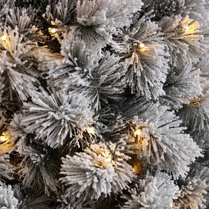 Искусственная елка с лампочками Монблан заснеженная 260 см, 450 теплых белых LED ламп, ЛЕСКА Winter Deco фото 5