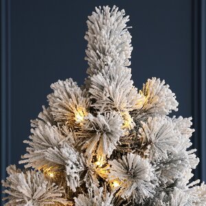 Искусственная елка с лампочками Монблан заснеженная 260 см, 450 теплых белых LED ламп, ЛЕСКА Winter Deco фото 4