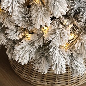 Искусственная елка с лампочками Монблан заснеженная 260 см, 450 теплых белых LED ламп, ЛЕСКА Winter Deco фото 7