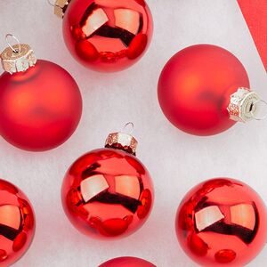 Набор стеклянных шаров 3.5 см красный mix, 16 шт Winter Deco фото 2