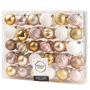 Набор пластиковых шаров Magic Suite: Vintage Glam, 6-7 см, 60 шт Winter Deco фото 3