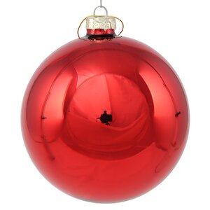 Стеклянный елочный шар Royal Classic 15 см, красный Winter Deco фото 1