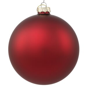 Стеклянный елочный шар Royal Classic 15 см, бордовый матовый Winter Deco фото 1