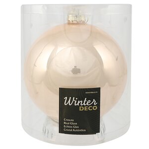 Стеклянный елочный шар Royal Classic 15 см, перламутровый Winter Deco фото 2
