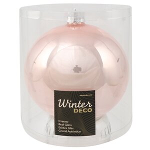 Стеклянный елочный шар Royal Classic 15 см, розовый бутон Winter Deco фото 2